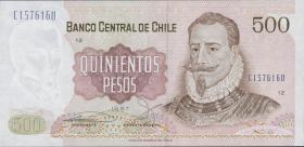 Chile P.153b 500 Pesos 1987 (1) 