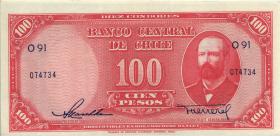 Chile P.114 100 Pesos = 10 Condores (1947-1958) (1) 