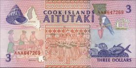Cook Inseln / Cook Islands P.07 3 Dollars (1992) (1) 