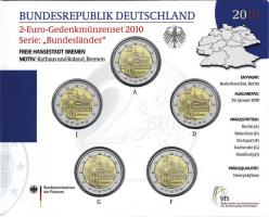 Deutschland 2-Euro-Gedenkmünzset 2010 Bremen (Bremer Rathaus mit Roland) stg 