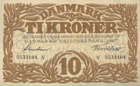 Dänemark / Denmark P.31p 10 Kroner 1943 V (1/1-) 