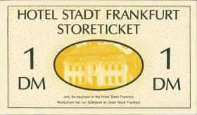 DDR Hotel Stadt Frankfurt 1 DM Storeticket (1) 