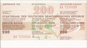 DDR Reisescheck der Staatsbank 200 Mark (1) blanko 