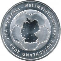 Deutschland 10 Euro 2003 Fußball-WM (Landkarte) stg 