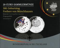 Deutschland 20 Euro 2020 300. Geburtstag Freiherr von Münchhausen PP 