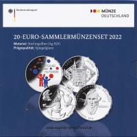 Deutschland 20-Euro-Sammlermünzenset 2022 PP 