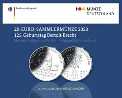 Deutschland 20 Euro 2023 Bertolt Brecht PP 