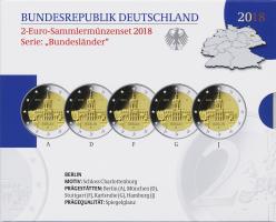 Deutschland 2-Euro-Sammlermünzenset 2018 Berlin (Schloss Charlottenburg) PP 