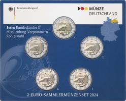 Deutschland 2-Euro-Sammlermünzenset 2024 Mecklenburg-Vorpommern (Königsstuhl) stg 