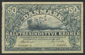 Dänemark / Denmark P.32d 50 Kroner 1942 (3+) 