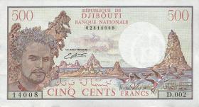 Djibouti P.36b 500 Francs (1988) 2.Auflage (1) 