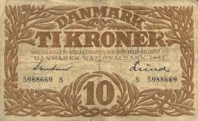 Dänemark / Denmark P.31l 10 Kroner 1942 S (3) 