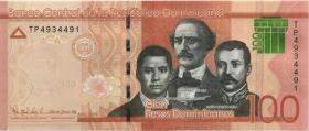 Dom. Republik/Dominican Republic P.190c 100 Pesos Dominicanos 2019 (2020) (1) 