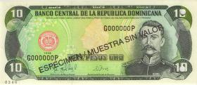 Dom. Republik/Dominican Republic P.153s 10 Pesos Oro 1998 Specimen (1) 