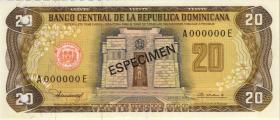 Dom. Republik/Dominican Republic P.120bs 20 Pesos Oro 1980 SPECIMEN  (1) 
