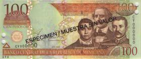 Dom. Republik/Dominican Republic P.171s2 100 Pesos Oro 2002 SPECIMEN (1) 