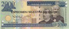 Dom. Republik/Dominican Republic P.181s1 2006 Pesos Oro 2006 SPECIMEN (1) 