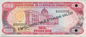 Dom. Republik/Dominican Republic P.158s1 1000 Pesos Oro 1996 (1) 