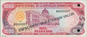 Dom. Republik/Dominican Republic P.158s3 1000 Pesos Oro 1998 (1) 