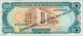 Dom. Republik/Dominican Republic P.157s1 500 Pesos Oro 1996 (1) 