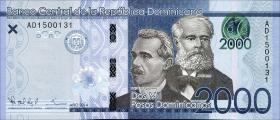 Dom. Republik/Dominican Republic P.194a 2000 Pesos Dominicanos 2014 (1) 