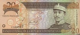 Dom. Republik/Dominican Republic P.169b 20 Pesos Oro 2002 (1) 