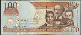 Dom. Republik/Dominican Republic P.171d 100 Pesos Oro 2004 (1) 