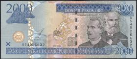 Dom. Republik/Dominican Republic P.174b 2000 Pesos Oro 2003 (1) 