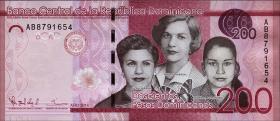 Dom. Republik/Dominican Republic P.191 200 Pesos Oro 2014 (1) 