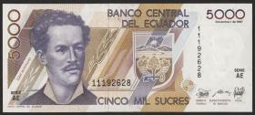 Ecuador P.126 5000 Sucres 1987 (1) 