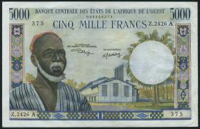 West-Afr.Staaten/West African States P.104Ai 5000 Francs (1961-65) (2/1) 