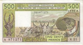 West-Afr.Staaten/West African States P.106An 500 Francs 1990 (1) 
