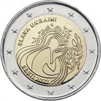 Estland 2 Euro 2022 Slava Ukraini (Ruhm der Ukraine) Coincard 