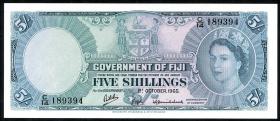 Fiji Inseln / Fiji Islands P.051e 5 Shillings 1965 (1) 