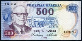 Finnland / Finland P.110a 500 Markkaa 1975 (1) 