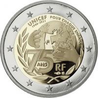 Frankreich 2 Euro 2021 75 Jahre UNICEF PP 