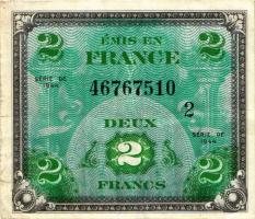 Frankreich / France P.114b 2 Francs 1944 Block 2 (3) 