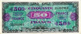 Frankreich / France P.122a 50 Francs 1944 (3) 