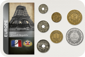 Kursmünzensatz Frankreich 