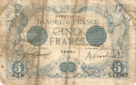 Frankreich / France P.070 5 Francs 1916 (5) 