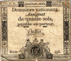 Frankreich / France P.A065 Assignat 15 Sols 1792 (3) 