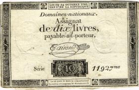 Frankreich / France P.A066 Assignat 10 Livres 1792 (3) 