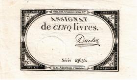 Frankreich / France P.A076 Assignat 5 Livres 1793 (1) 