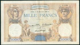 Frankreich / France P.079b 1000 Francs 1932 (3) 