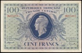 Frankreich / France P.105 100 Francs (1943) (3) 