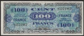 Frankreich / France P.123a 100 Francs 1944 (1/1-) 