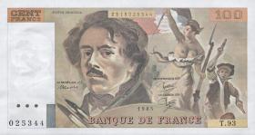 Frankreich / France P.154b 100 Francs 1985 (1) 
