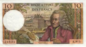 Frankreich / France P.147d 10 Francs 1973 (1/1-) 