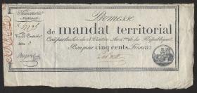 Frankreich / France P.A086b Assignat 500 Francs (1796) (3+) 
