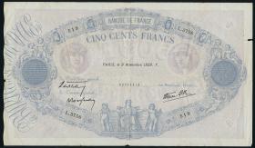Frankreich / France P.088c 500 Francs 9.11.1939 (4) 
